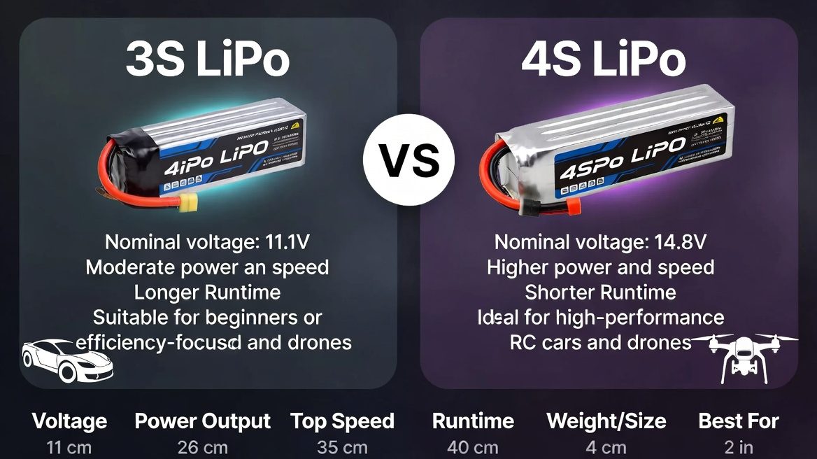 3S vs 4S LiPo Battery