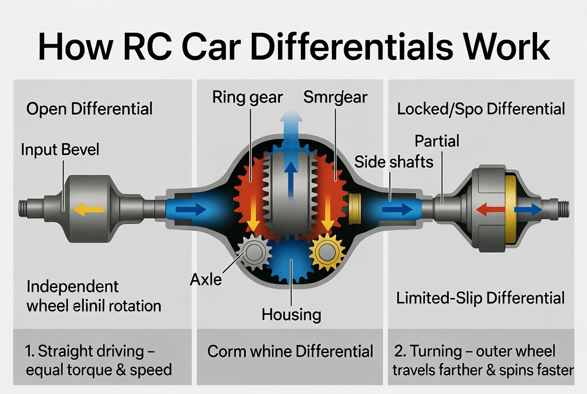How RC Car Differentials Work