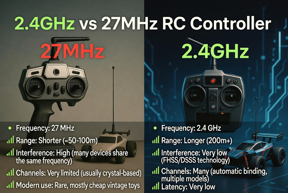 2.4GHz vs 27MHz RC Controller