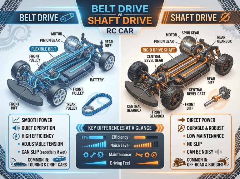 Belt Drive vs Shaft Drive RC Car