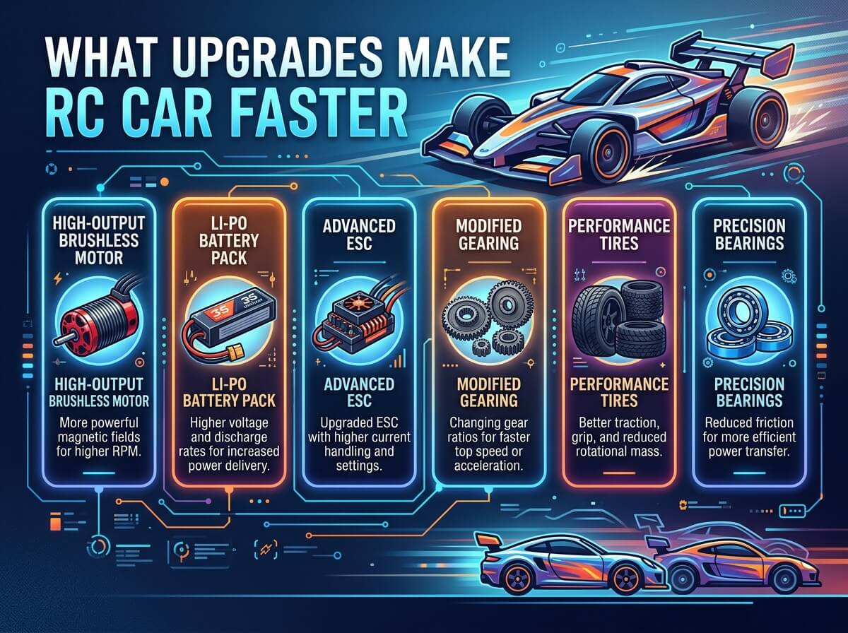 What Upgrades Make RC Cars Faster