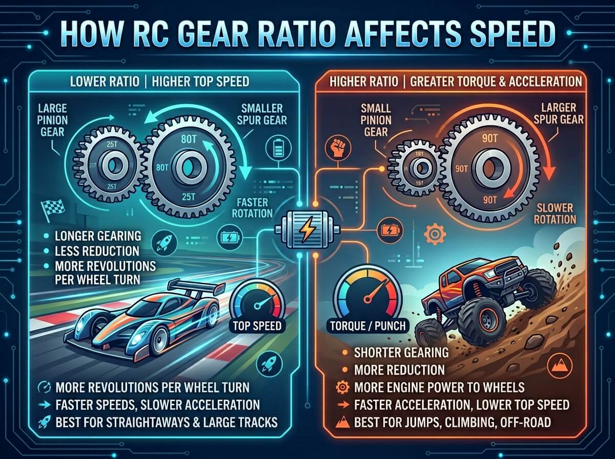 How RC Gear Ratio Affects Speed