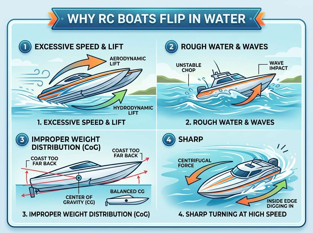 Why RC Boats Flip in Water
