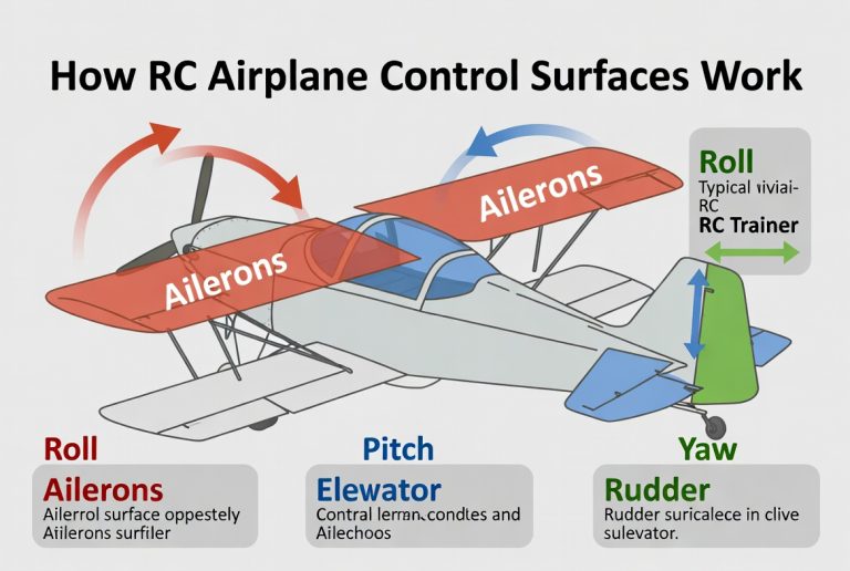 How RC Airplane Control Surfaces Work