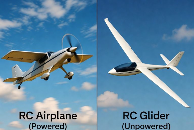 rc airplane vs rc glider
