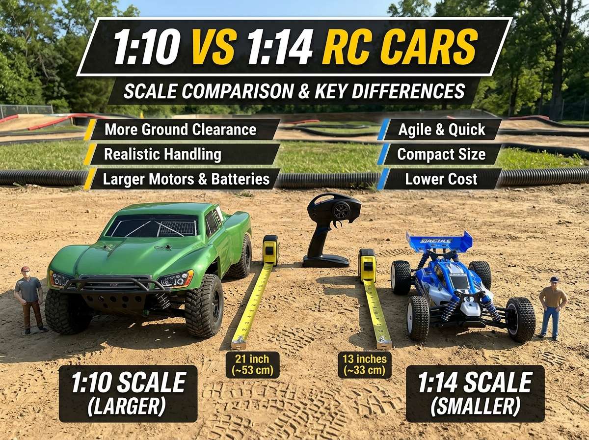 1/10 vs 1/14 RC Cars