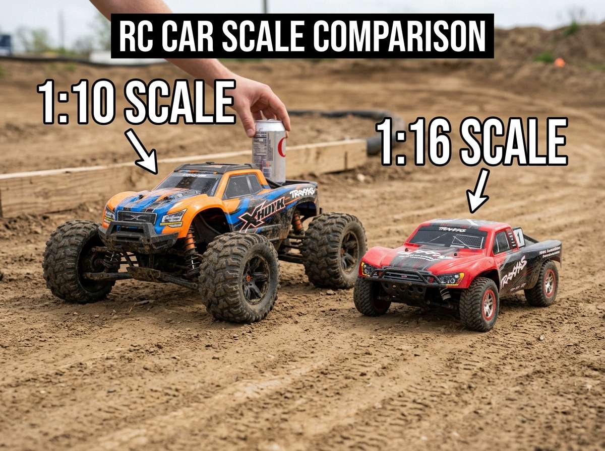 1/10 vs 1/16 Scale RC Cars