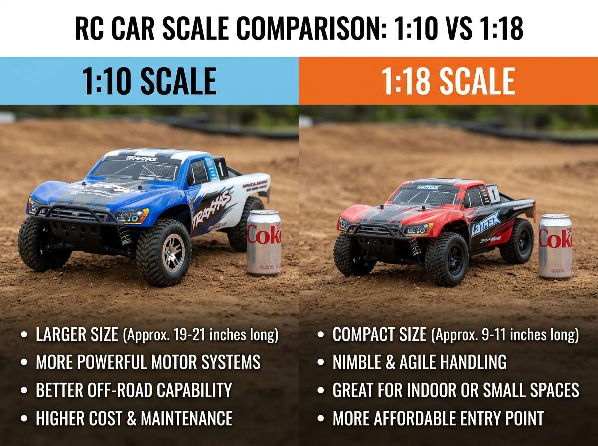 110 vs 118 scale rc cars