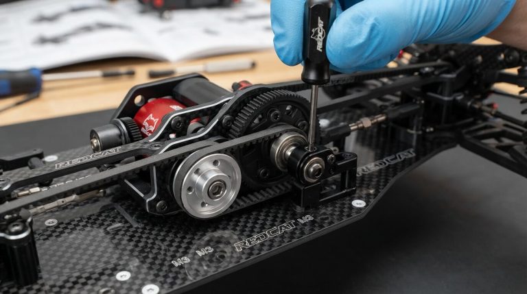 how to adjust the belt driven system on your redcat rc car