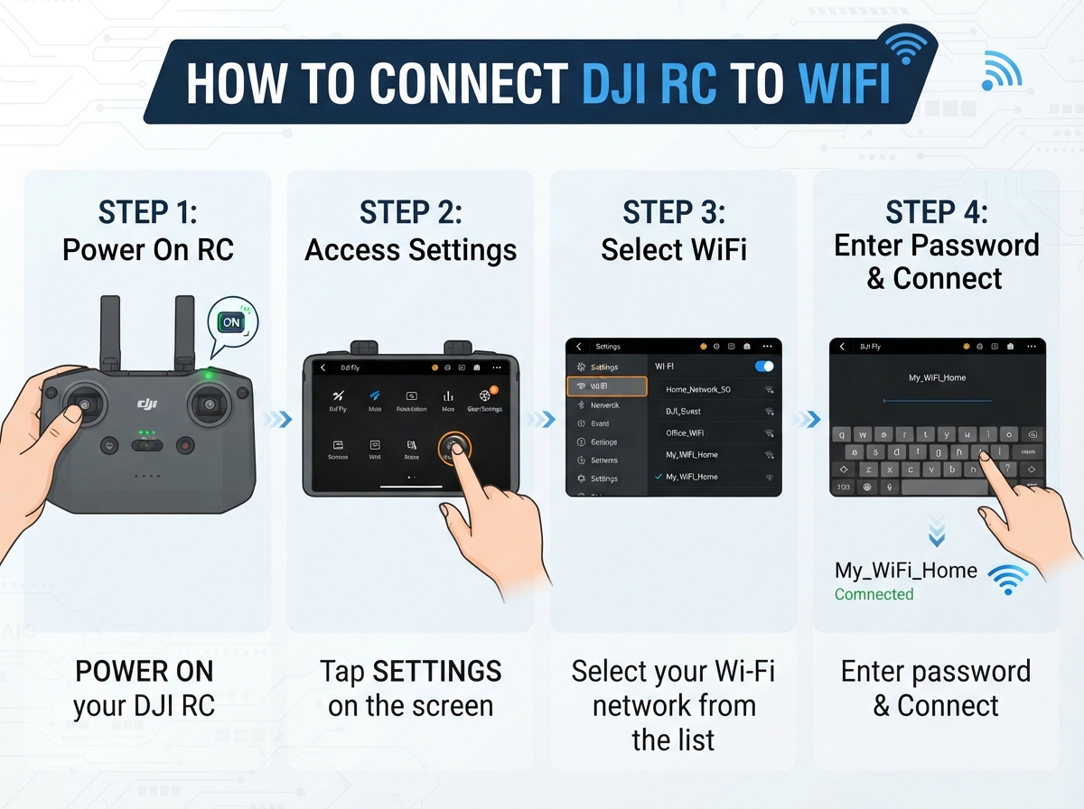 How to Connect DJI RC to WiFi